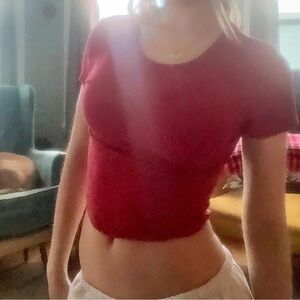 Bozzolo Burgundy Crop Top